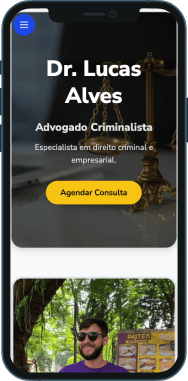 Mockup do perfil de advogado